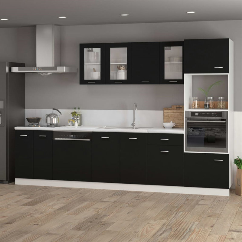 Hanging Glass Cabinet 80X31x60 Cm, Black