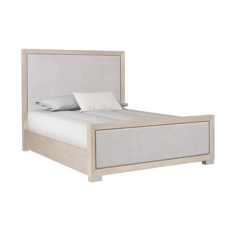Schell Upholstered Panel Bed, King, Tan