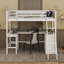Lit mezzanine simple avec tablettes et bureau-1495502023