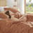 Gigi Terracotta Clipped Jacquard Tufted 2-Piece Twin/Twin XL Comforter Set-111192727-111192729