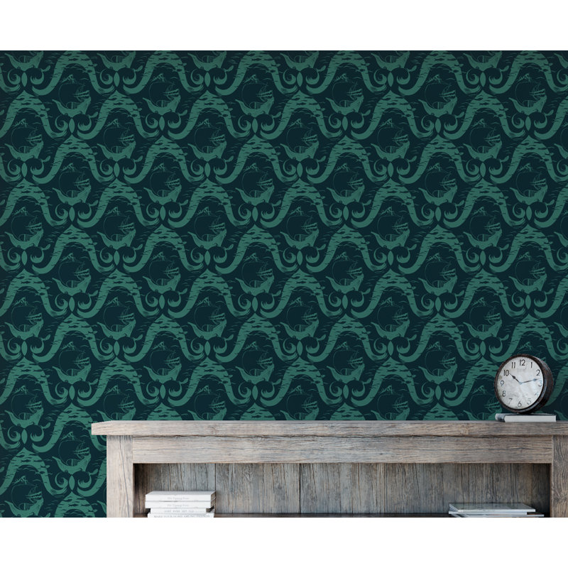 Paule Marrot Geometric Wallpaper Double Roll, Blue/Teal