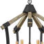 Lustre avec accents de bois à motif géométrique lanterne 5 lumières Kyrie