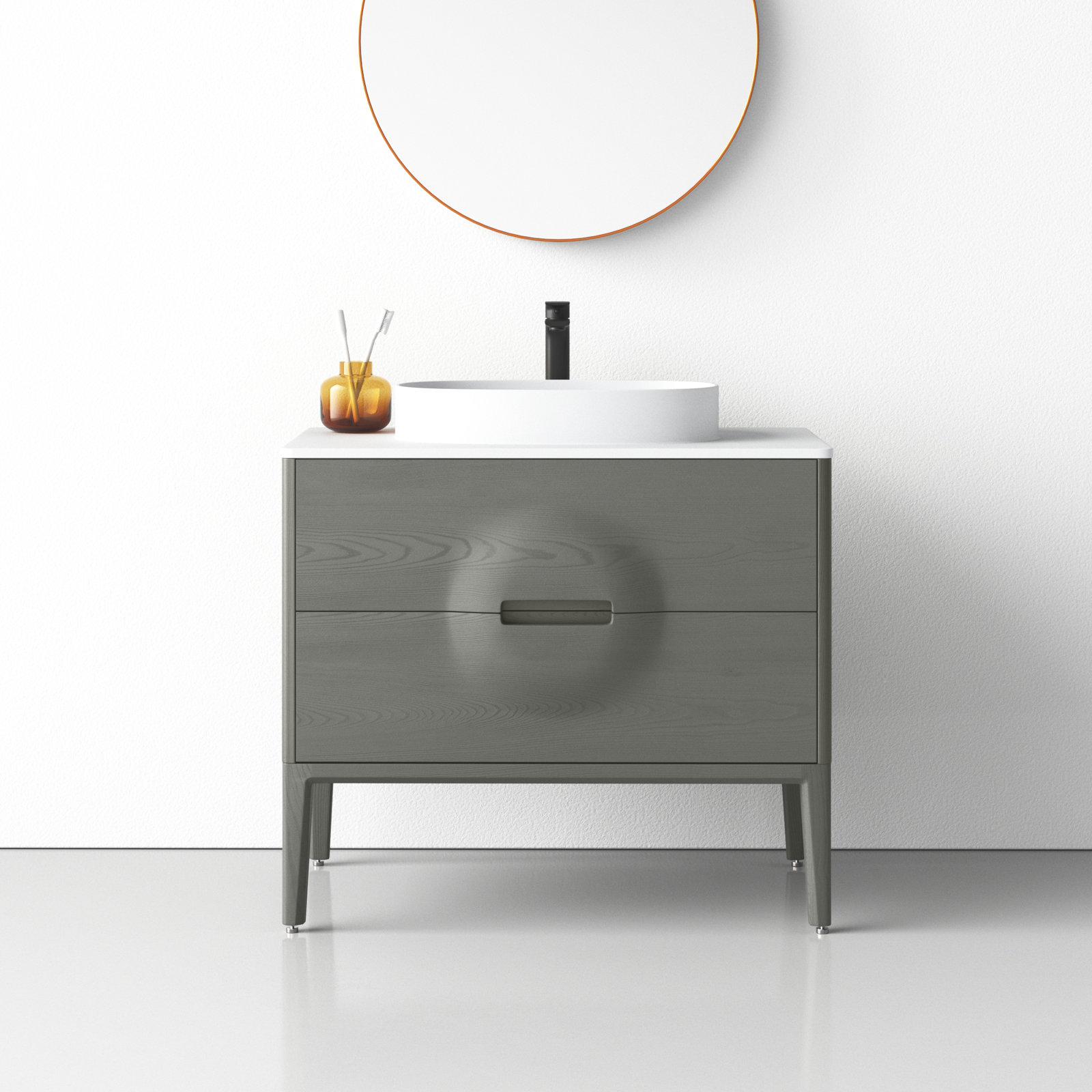 Colmar 36" Cedar Single Bathroom Vanity, Olive Green