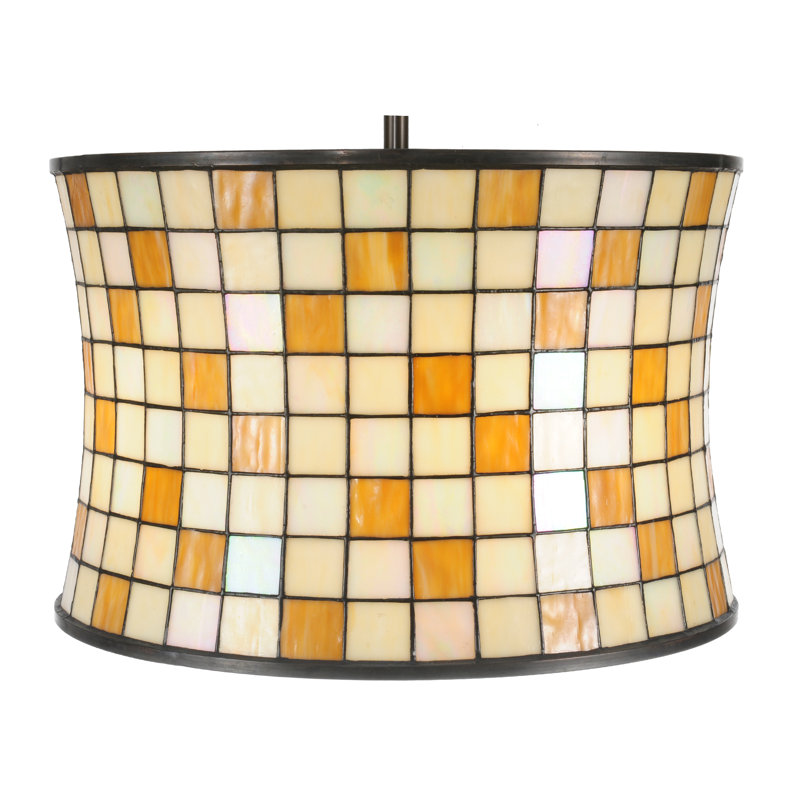 Luminaire suspendu tambour géométrique 4 lumières Hilton