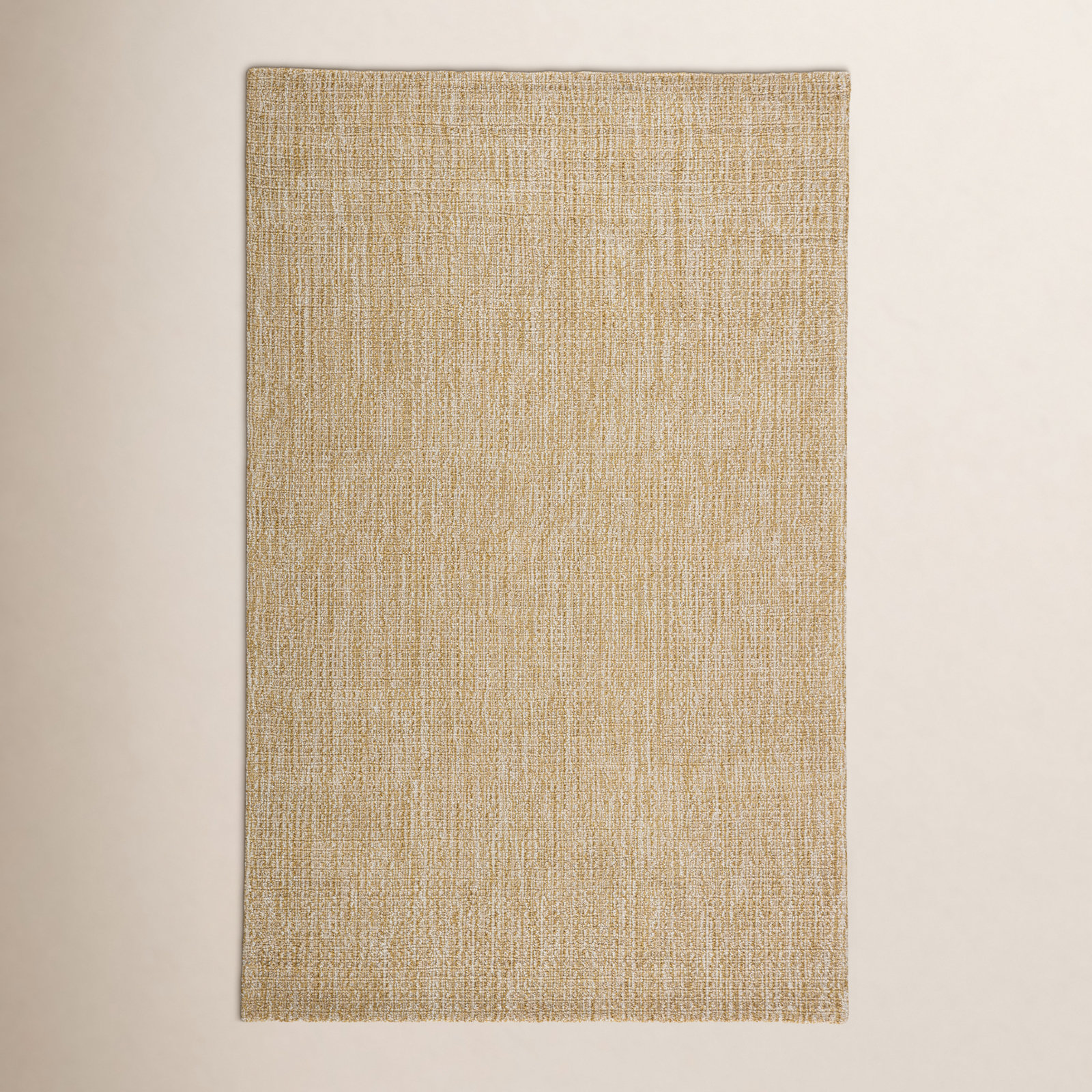 Cullan Handmade Performance Ochre/White Indoor/Outdoor Rug, Rectangle 2' x 3'