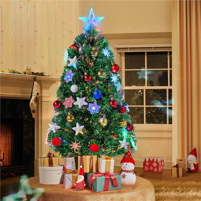 Lighted Artificial Spruce Christmas Tree, 3' H