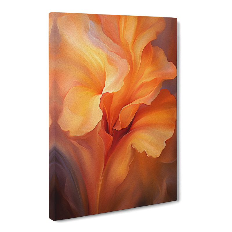 Orchid Flower Abstract - Wrapped Canvas, 50cm H x 35cm W x 3cm D