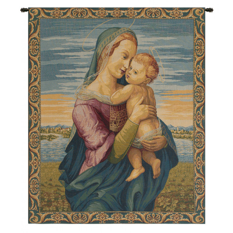 Loom Woven Cotton Blend Wall Hanging, 24" H x 20" W x 0.1" D