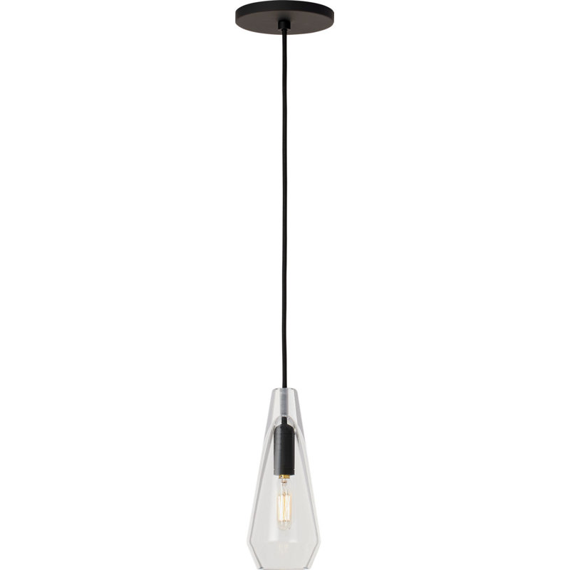 Lustra Small Accent Pendant, LED Lamp, Nightshade Black