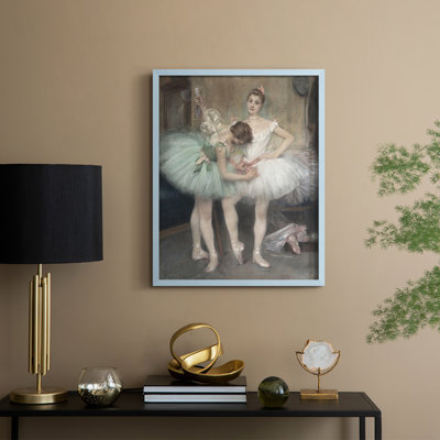 «Vintage Portrait Print XC», reproduction encadrée - bois massif