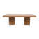Firdows Modern Rustic 55" Solid Wood Double Pedestal Coffee Table With Butterfly Joint Inlay