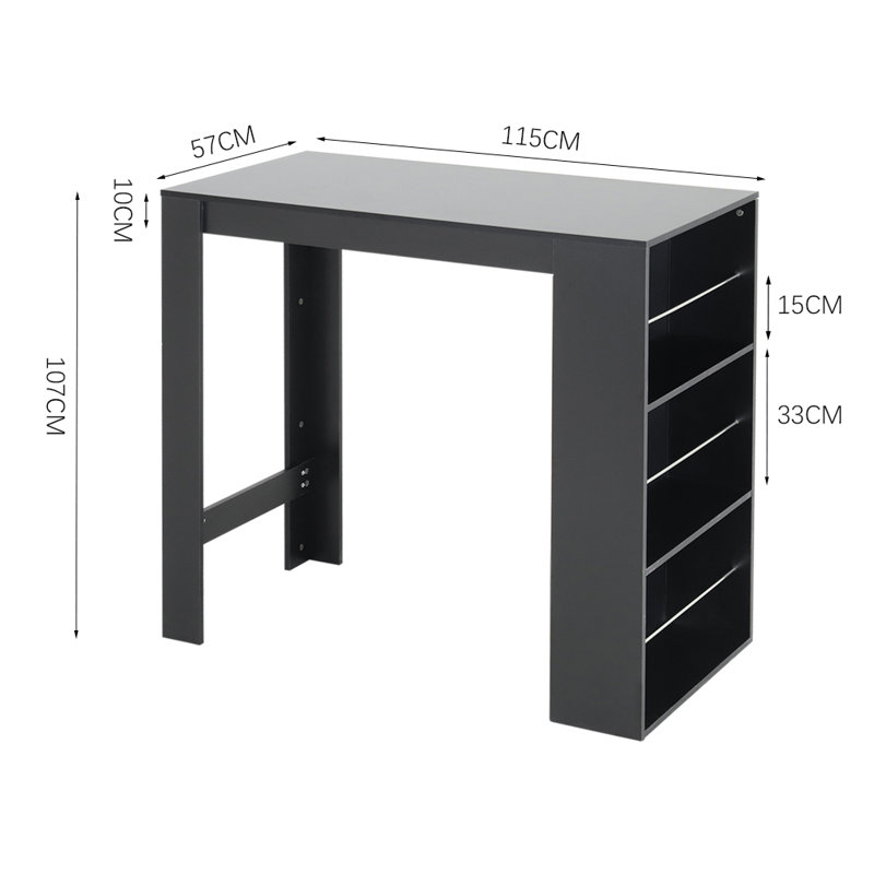 Suheib Dining Table, Black