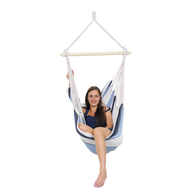 Havanna Hanging Chair, Blue/White