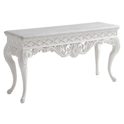 Villa Blanca 71.5'' Marble Top Console Table