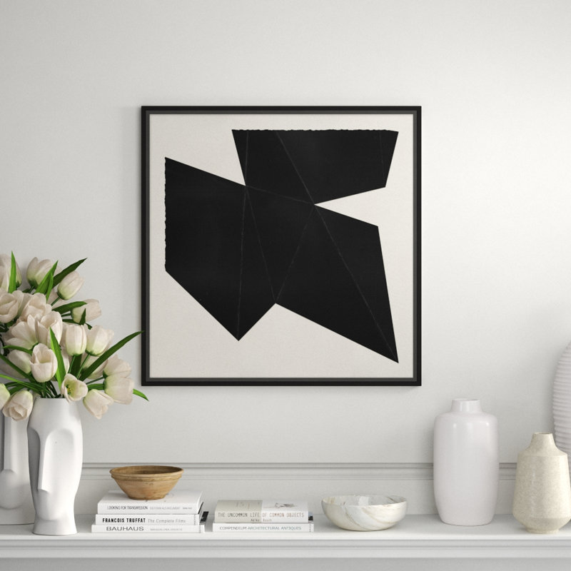 Origami 6' Framed Graphic Art Print on Glass