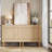 57.49"W Modern Kitchen Buffet Cabinet Sideboard, Set Of 2