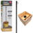 Jullisa Wood Planter Box with Extendable Metal Light Pole Set -934334674
