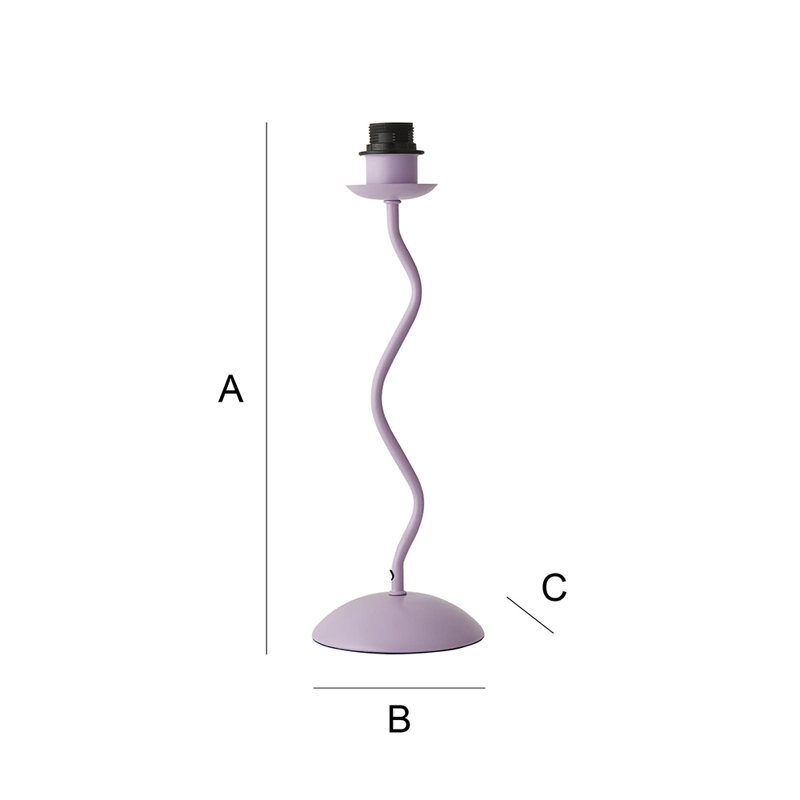 Clapp Metal Lamp Base Lamp, Purple