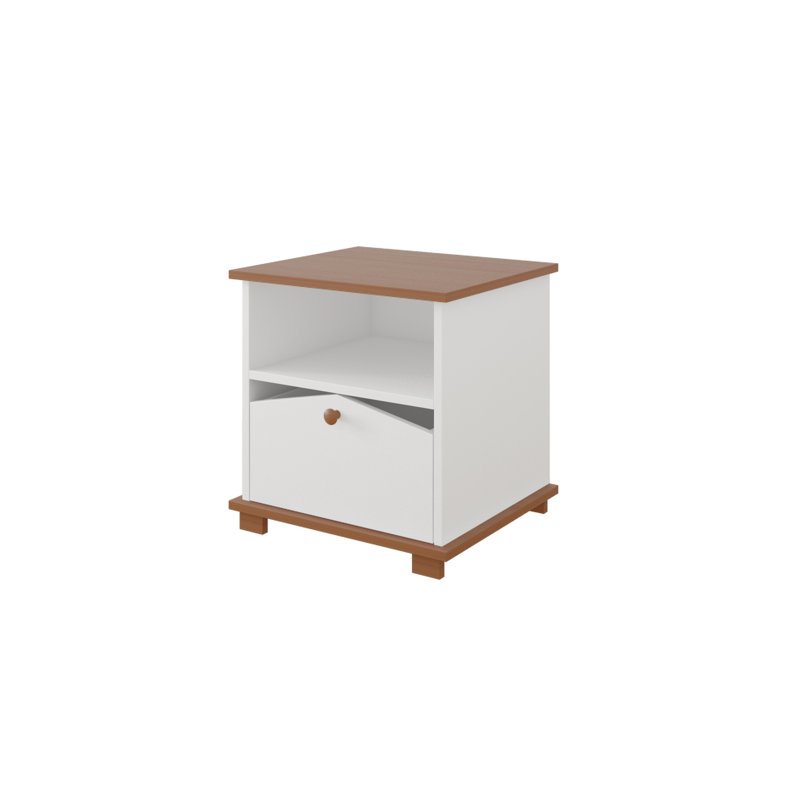 Ansley 1 Drawer Nightstand, Brown