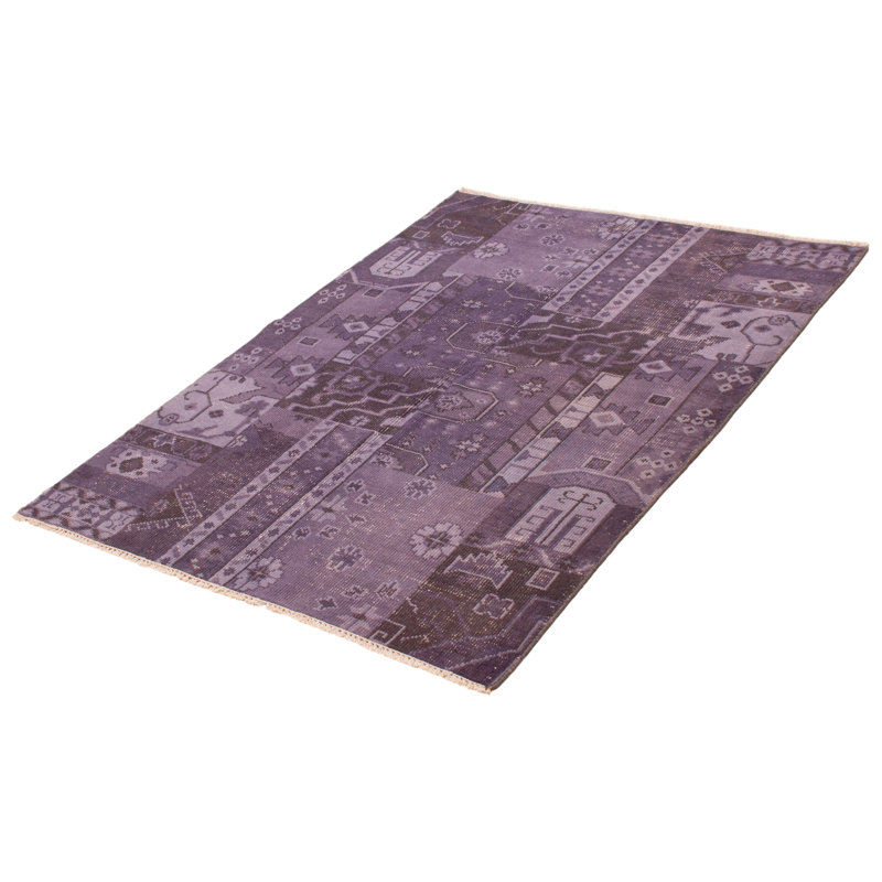 Tapis mauve en laine nouvel âge 5 pi 6 po x 7 pi 6 po Kristanne