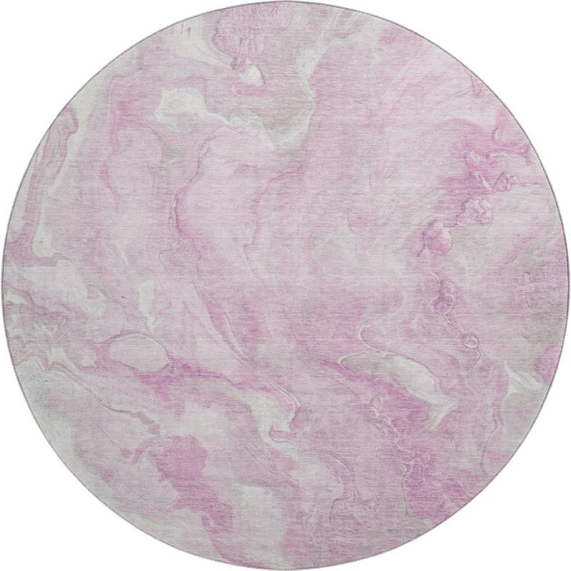 Premium Machine Washable Varroville AMF1707 Abstract Rug, Round 8'