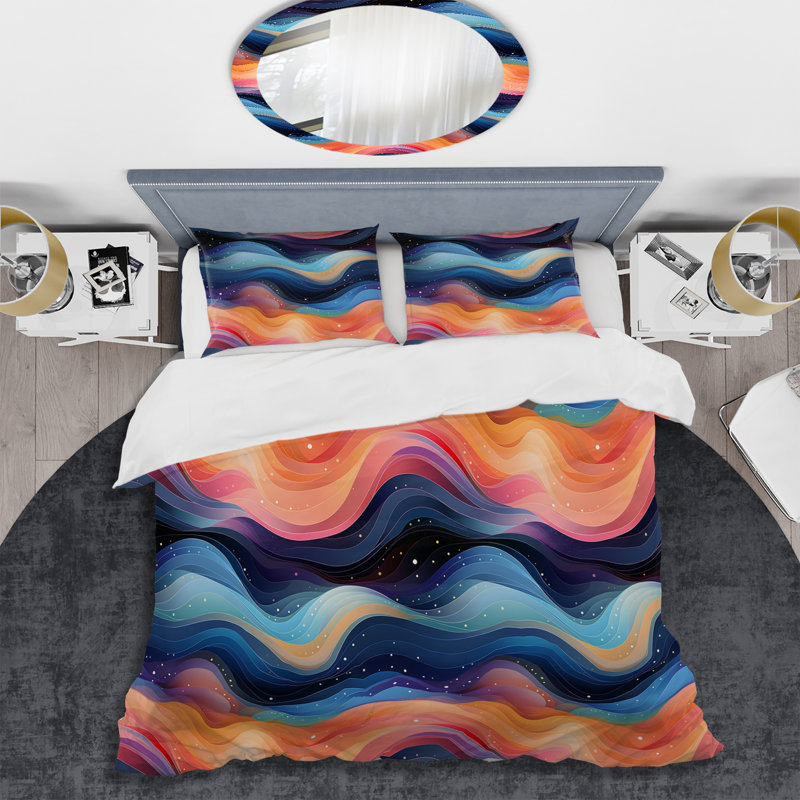 Literie à motif galaxie Celestial Dreams, Housse de couette pour très grand lit et 2 très
