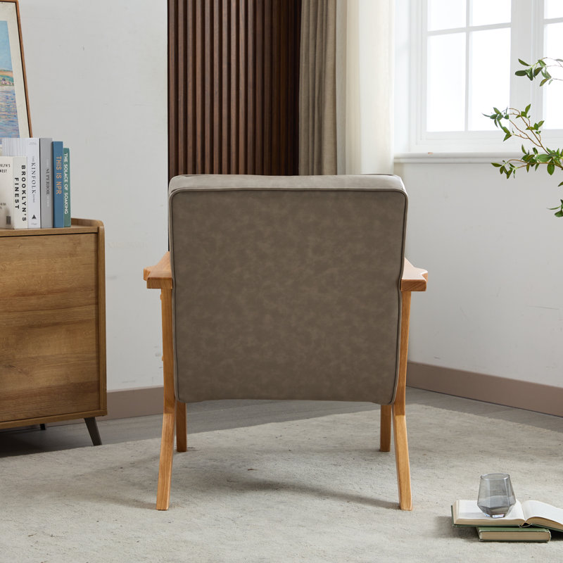 Briceyda Upholstered Armchair, Briceyda Gray Leather