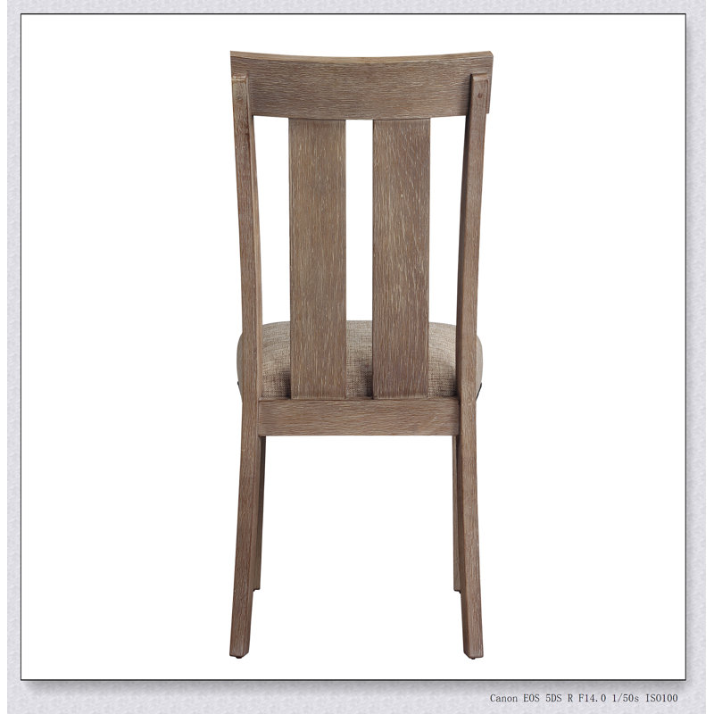 Ensemble de 2 chaises d'appoint à dossier ouvert beige et érable