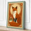 Dignified Fox in Gold Art Deco - Wrapped Canvas-1102274503-1102274509