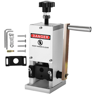 Pince à dénuder manuelle 0,06 à 0,98 po, pince à dénuder avec manivelle portable, outil à dénuder en aluminium, pour le recyclage du cuivre