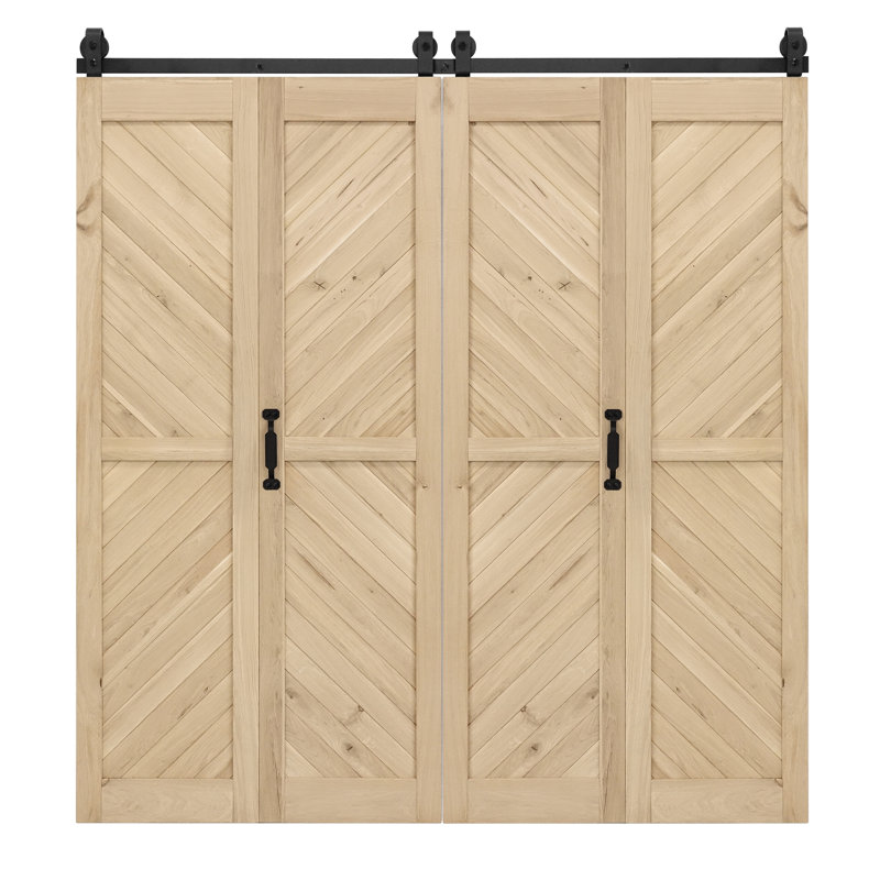 Solid Oak Barn Door, Unfinished