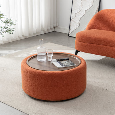 Bryonie Round Cocktail Ottoman with Storage