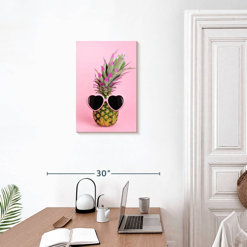 Pink Chic Pineapple, 24" H x 16" W