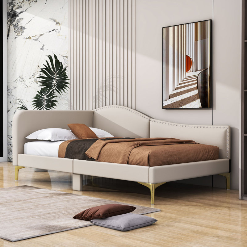 Pilning Upholstered Daybed, Twin, Beige