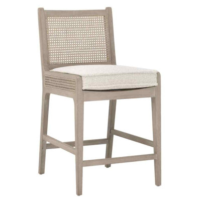Tabouret de comptoir en tissu Leo