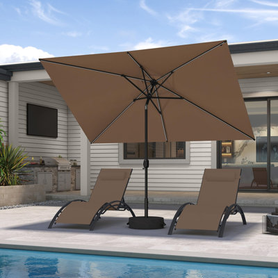 Parasol de patio rectangulaire pour l'extérieur