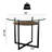 Wexford Collection Round Glass Top Bar Table, Mid-Century Modern Bar Table with Wood Shelf and Metal Frame-557895638