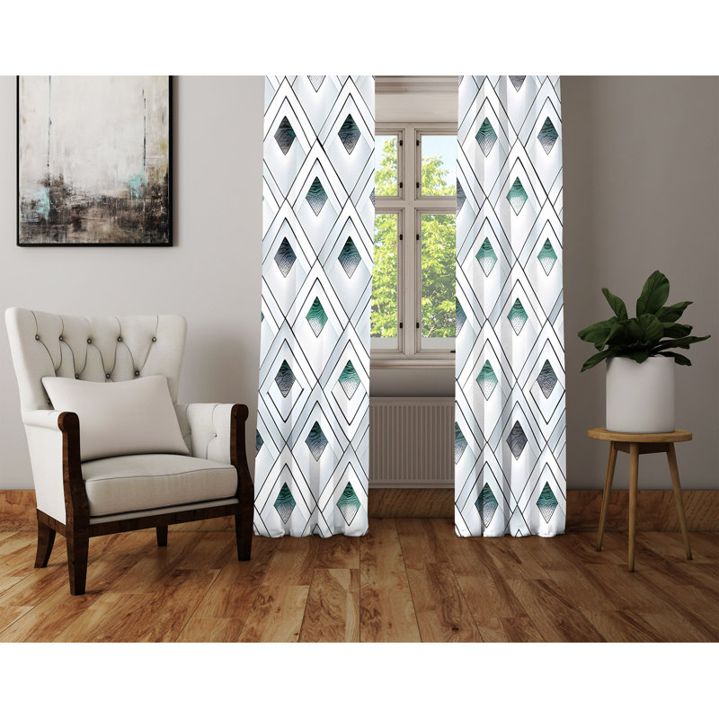 Paire de rideaux semi-transparents en polyester Dezare, L 40 po x L 82 po