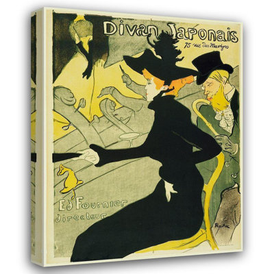 Art rétro sur toile tendue avec la collection Apple Vintage: Henri de Toulouse, Lautrec, Divan japonais