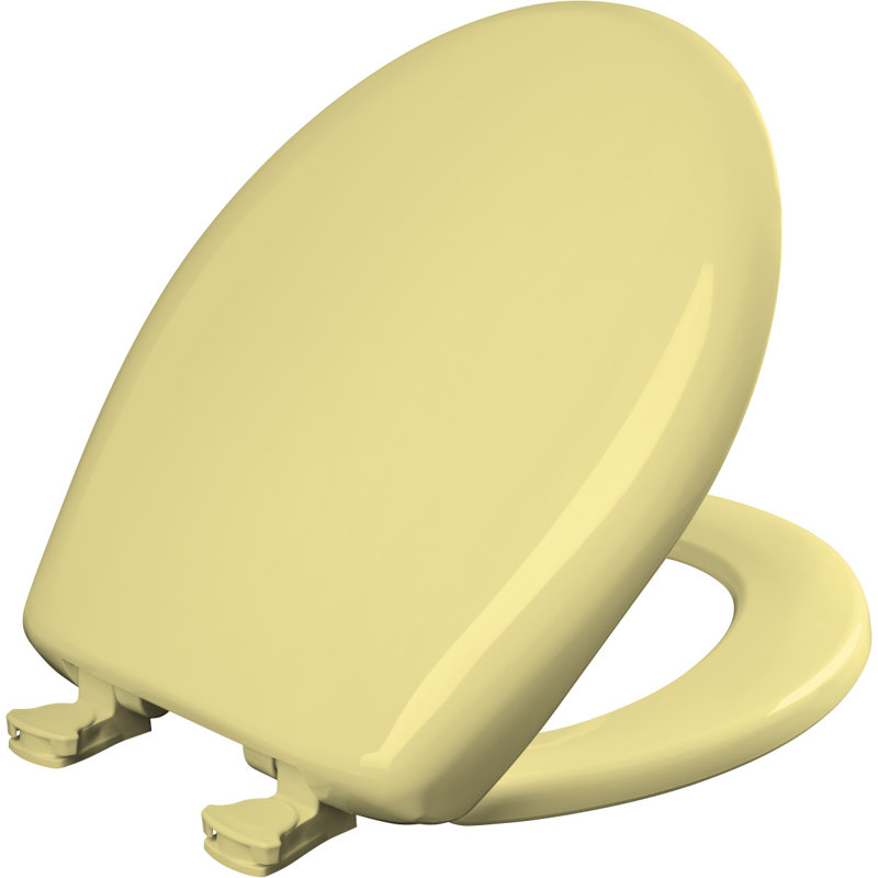 Siège de toilette rond en plastique, Jaune
