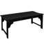 Banc de jardin extérieur en bois noir avec siège à lattes. Pour la véranda, la cour. Tabouret de véranda sans dossier. Deux, atmosphère rustique. Assemblage facile. Capacité de 550 lb L 45,25 po x l 19,75 po x H 17,75 po
