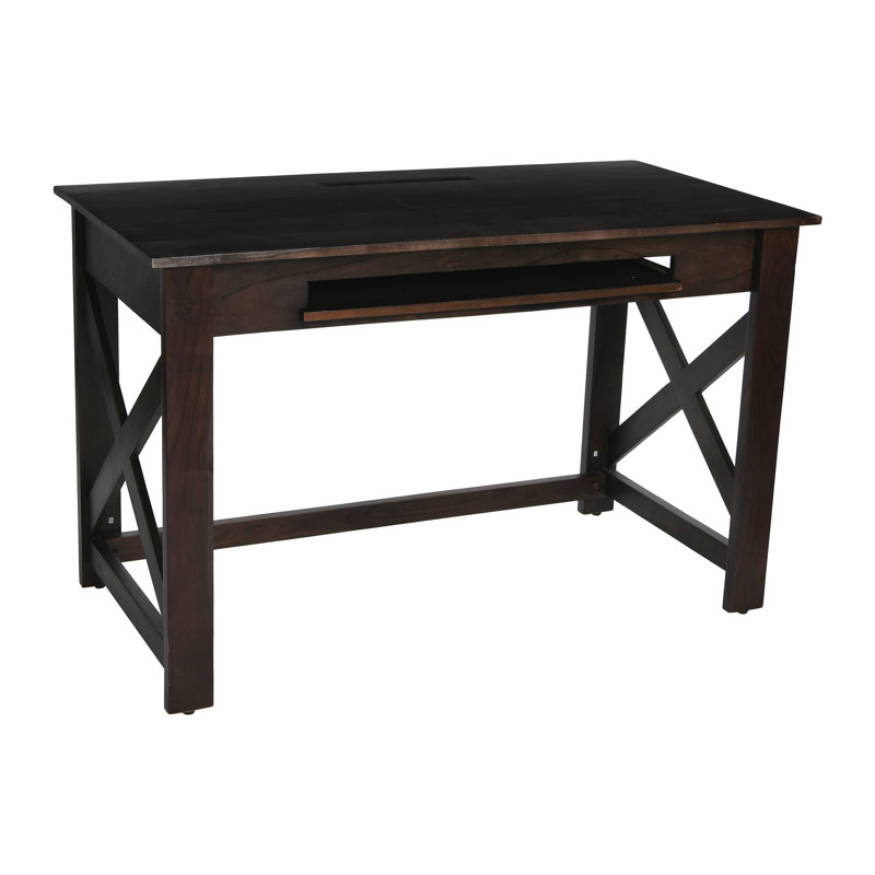 Brenlyn Solid Wood Computer Desk, Black