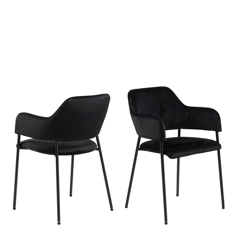 Clasien 48.5cm H Upholstered Armchair in Black