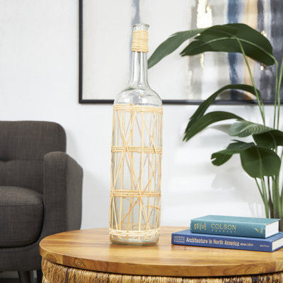 Vase de plancher en verre fait à la main Marmo