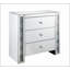 Armoire console en miroir avec 3 tiroirs, finition biseautée pour un rangement et une présentation élégants
