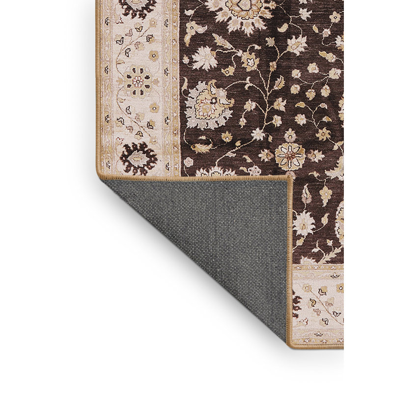 Tapis oriental brun / crème Kants, Rectangle 6 pi x 9 pi