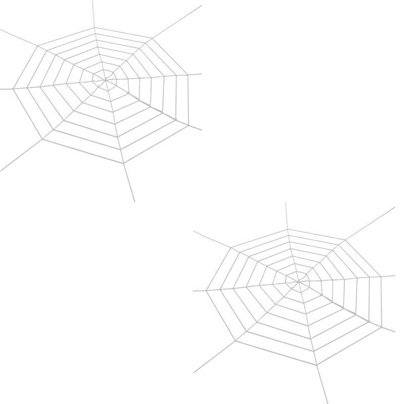 Décoration décorative d'Halloween, H 0,1 po x l 118 po x P 118 po, Blanc