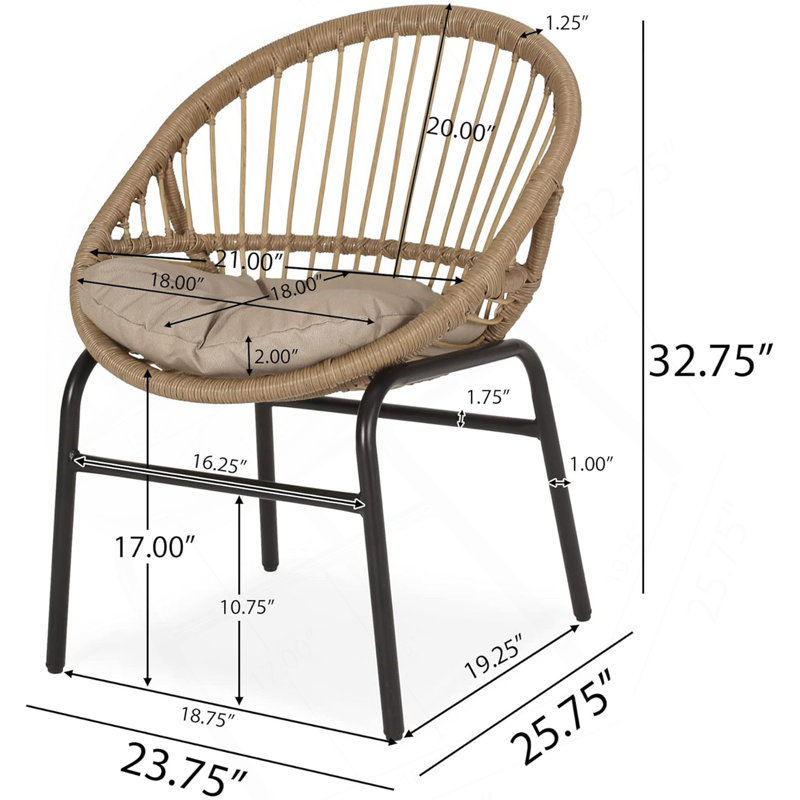 Chaise Edgar (ensemble de 2)