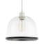 Modern Clear Glass Bowl Pendant Light Shade With Antique Brass Rim By -352229958