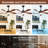 Whisper 45" 5-ABS Blades Indoor Ceiling Fan Light With Remote Control, Compatible With App And Speaker Control，Black&Brown-356388835